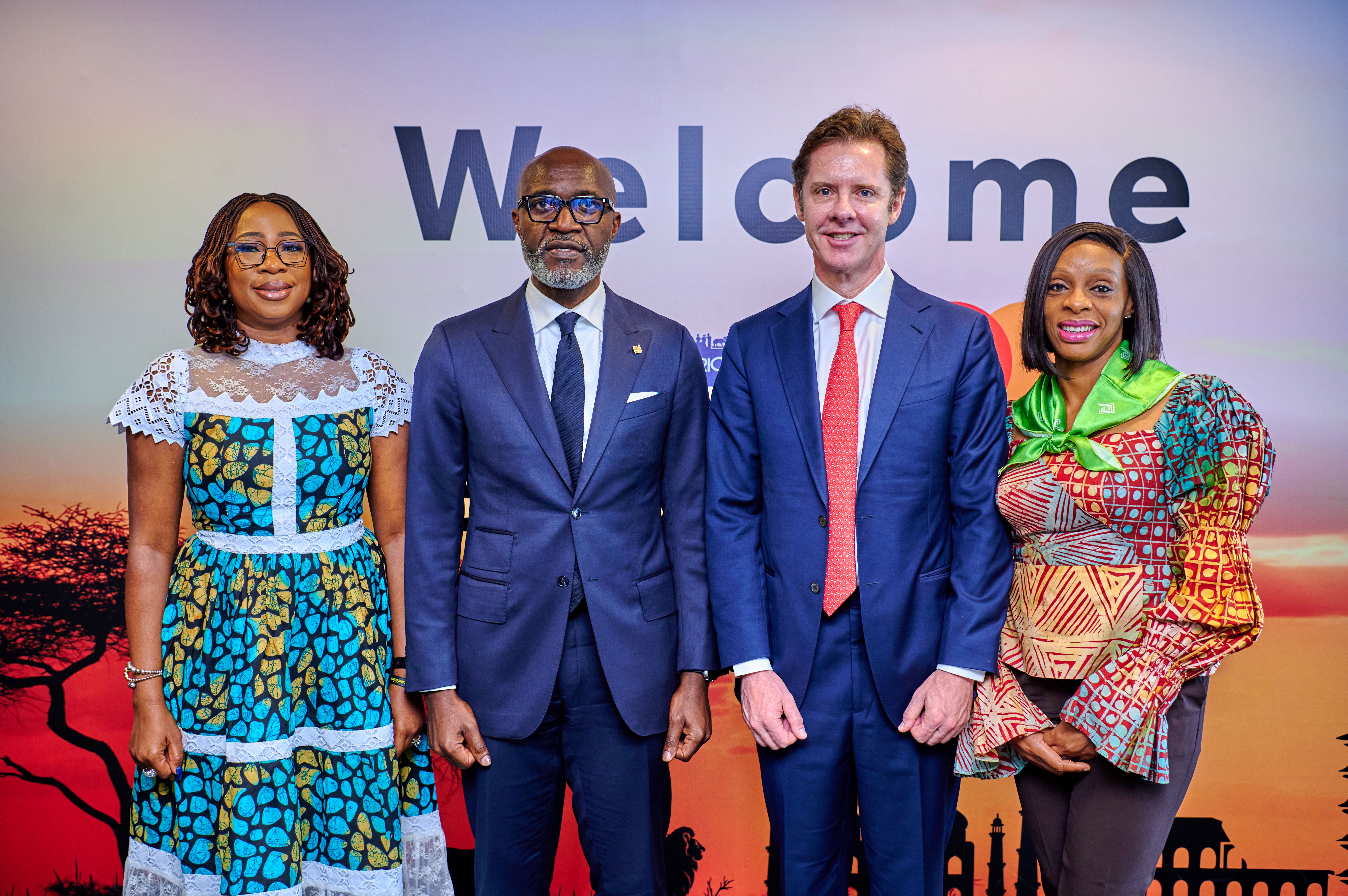 From L-R: Folasade Femi-Lawal, Country Manager, West Africa, Mastercard; Mr. Roosevelt Ogbonna, Group Managing Director, Access Bank; Mark Elliott, Division President, Africa, Mastercard, and Chizoma Okoli, Deputy Managing Director, Access Bank, at the Mastercard and Access Bank Cross-Border Payments Solution Media Briefing on May 8, 2024, in Lagos, Nigeria.