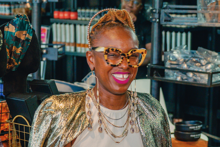 Angel Gregorio in her retail shop and small business incubator in Washington, D.C.